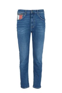 Зауженные джинсы с заломами и потертостями Rey Tommy Jeans