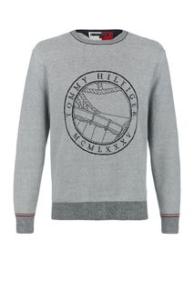 Джемпер из хлопка с вязаным узором Tommy Hilfiger
