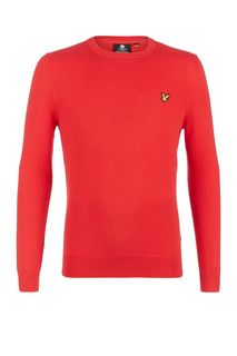 Хлопковый джемпер красного цвета Lyle & Scott