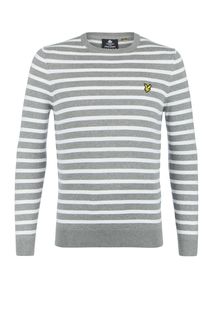 Серый хлопковый джемпер в полоску Lyle & Scott