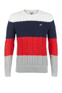 Свитер в стиле колор-блок с косами Tommy Jeans