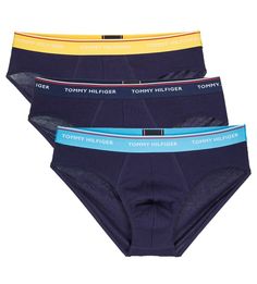 Комплект из трех трусов-брифов синего цвета Tommy Hilfiger