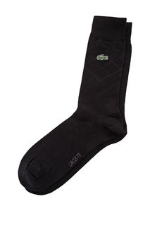 Черные носки с логотипом бренда Lacoste