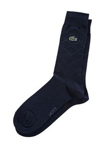 Синие носки с логотипом бренда Lacoste