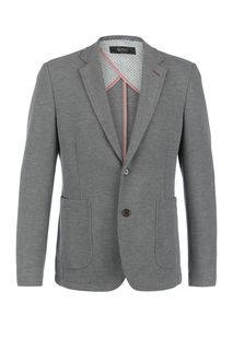 Серый трикотажный пиджак серого цвета btc