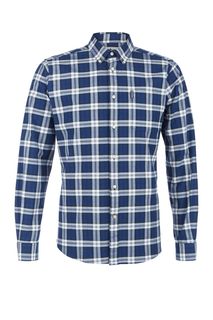 Синяя хлопковая рубашка в клетку Barbour