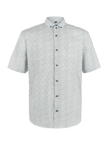 Рубашка из хлопка с воротником button-down John Jeniford