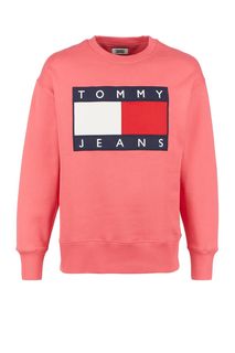 Свитшот из хлопка с логотипом бренда Tommy Jeans