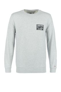 Свитшот из хлопка серого цвета Tommy Jeans