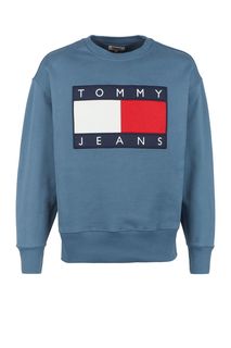 Свитшот из хлопка с логотипом бренда Tommy Jeans