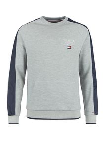 Толстовка серого цвета с карманом-кенгуру Tommy Hilfiger