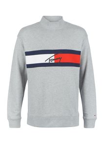 Свитшот из хлопка серого цвета Tommy Jeans