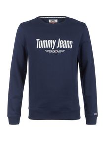 Свитшот синего цвета с принтом Tommy Jeans