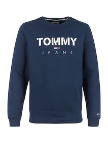 Синий свитшот с логотипом бренда Tommy Jeans
