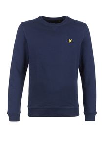 Хлопковый свитшот синего цвета Lyle & Scott