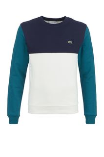 Трехцветный хлопковый свитшот Lacoste