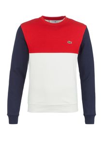 Трехцветный хлопковый свитшот Lacoste