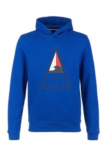 Толстовка синего цвета с капюшоном Tommy Hilfiger
