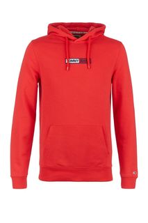 Красная толстовка из хлопка с капюшоном Tommy Jeans