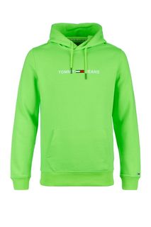 Ярко-зеленая толстовка с логотипом бренда Tommy Jeans