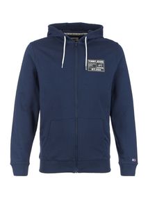 Толстовка из хлопка синего цвета на молнии Tommy Jeans