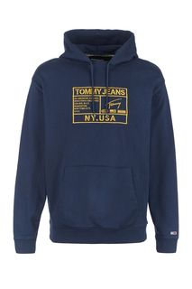 Синяя толстовка из хлопка с вышивкой Tommy Jeans