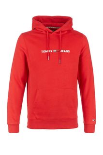 Красная толстовка с логотипом бренда Tommy Jeans