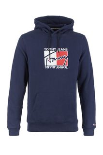 Синяя толстовка с логотипом бренда Tommy Jeans