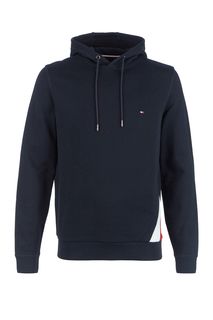 Синяя хлопковая толстовка с капюшоном Tommy Hilfiger
