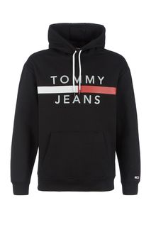 Черная толстовка со светоотражающим принтом Tommy Jeans