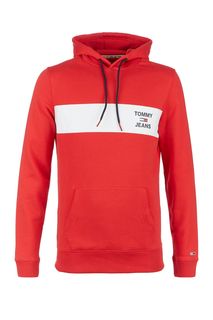 Толстовка красного цвета с принтом Tommy Jeans