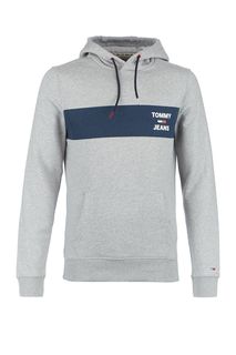 Толстовка серого цвета с принтом Tommy Jeans