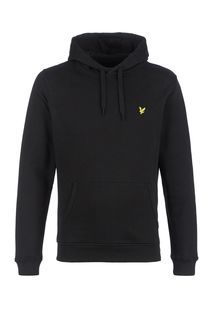 Черная хлопковая толстовка с капюшоном Lyle & Scott
