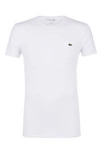 Базовая футболка из хлопка белого цвета Lacoste