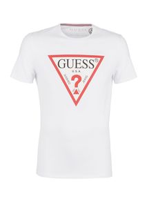 Хлопковая футболка с короткими рукавами Guess