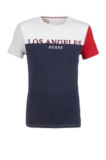 Синяя футболка с круглым вырезом Guess
