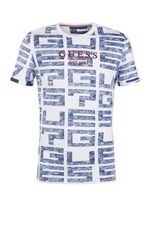 Хлопковая футболка с круглым вырезом Guess