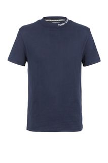 Футболка из хлопка синего цвета Tommy Jeans
