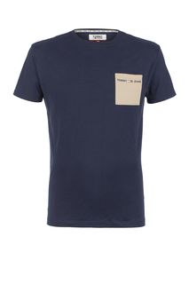Футболка из хлопка с нагрудным карманом Tommy Jeans