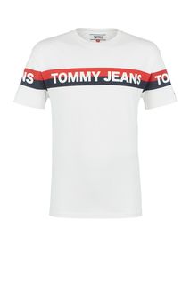 Футболка из хлопка с логотипом бренда Tommy Jeans