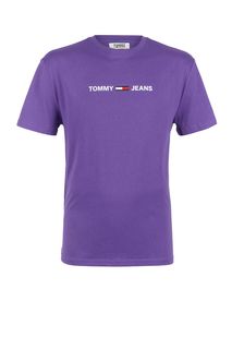 Футболка из хлопка с логотипом бренда Tommy Jeans