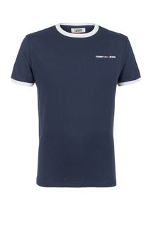 Футболка из хлопка с логотипом бренда Tommy Jeans