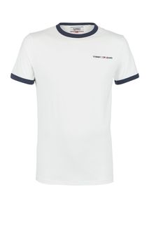 Футболка из хлопка с логотипом бренда Tommy Jeans