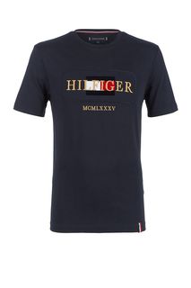Хлопковая футболка с круглым вырезом Tommy Hilfiger