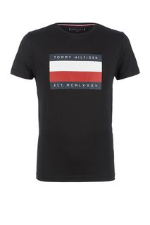 Хлопковая футболка с круглым вырезом Tommy Hilfiger