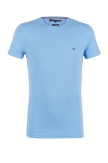 Однотонная футболка с круглым вырезом Tommy Hilfiger