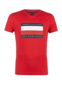 Хлопковая футболка с круглым вырезом Tommy Hilfiger