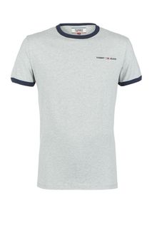Футболка из хлопка с логотипом бренда Tommy Jeans