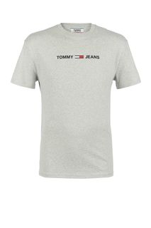 Футболка из хлопка с логотипом бренда Tommy Jeans