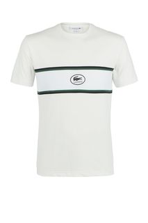 Футболка из хлопка с логотипом бренда Lacoste